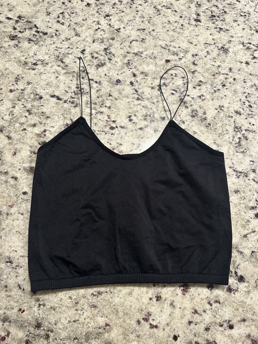 Free People Tank Top Intamites M/L Black Elastic Tank